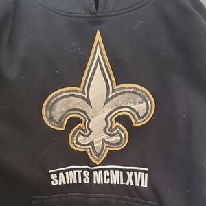 Black Saints Hoodie with Gold and Silver Logo